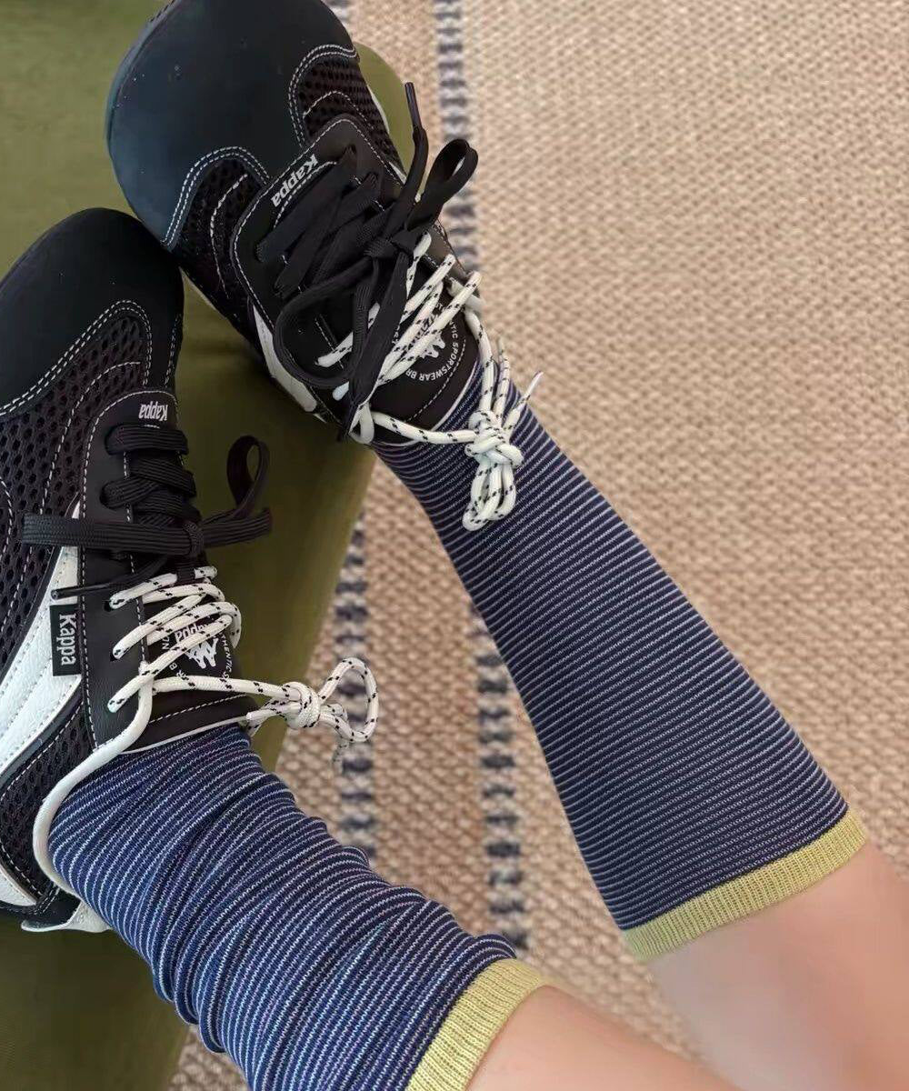 Women's Retro Style New Striped Mid Calf Socks