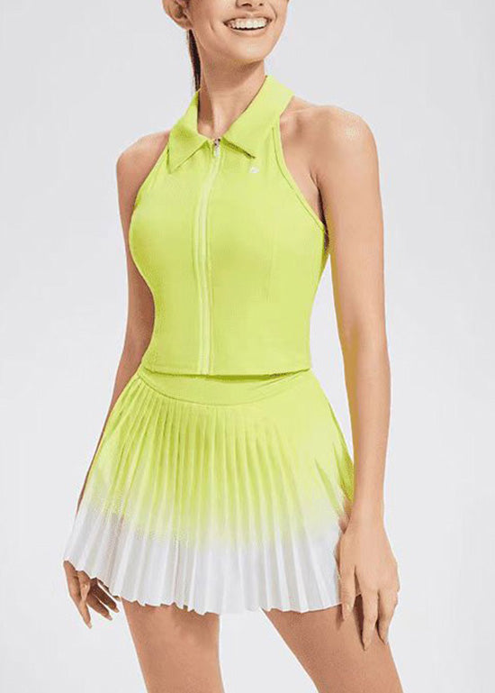 Yellow Tennis Suit Sport Quick Drying Set For Summer