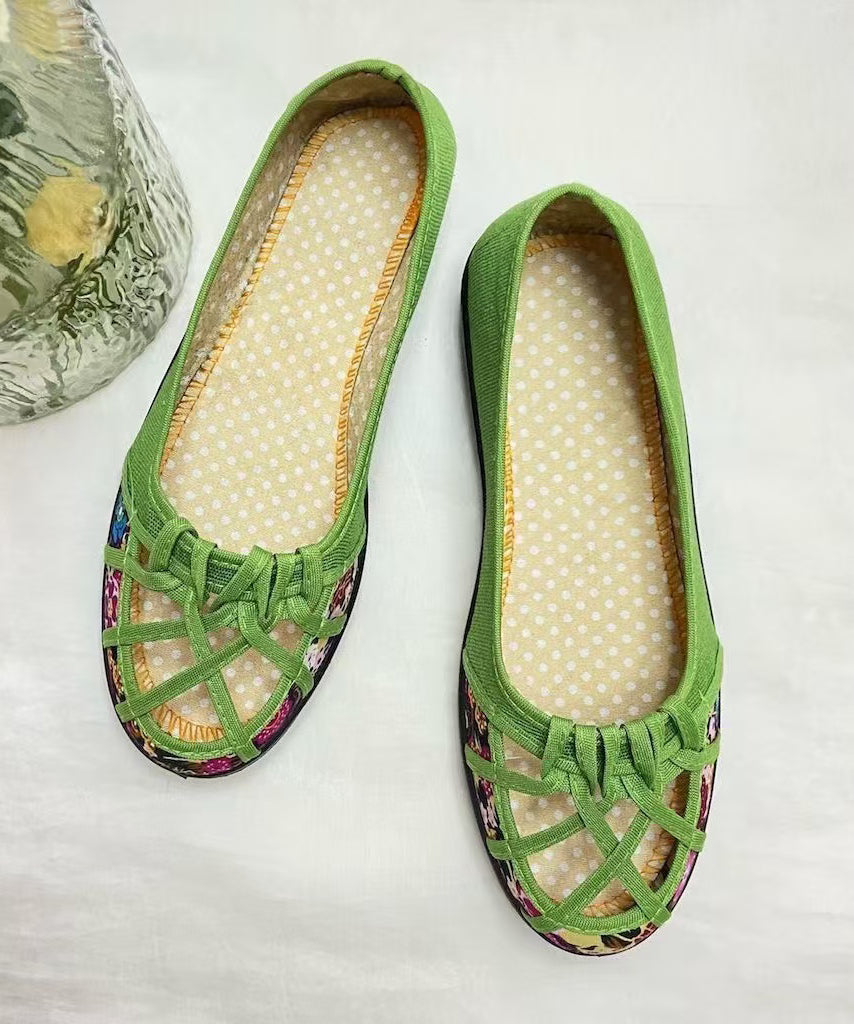 Yellow Walking Sandals Cotton Fabric Plus Size Hollow Out Water Sandals