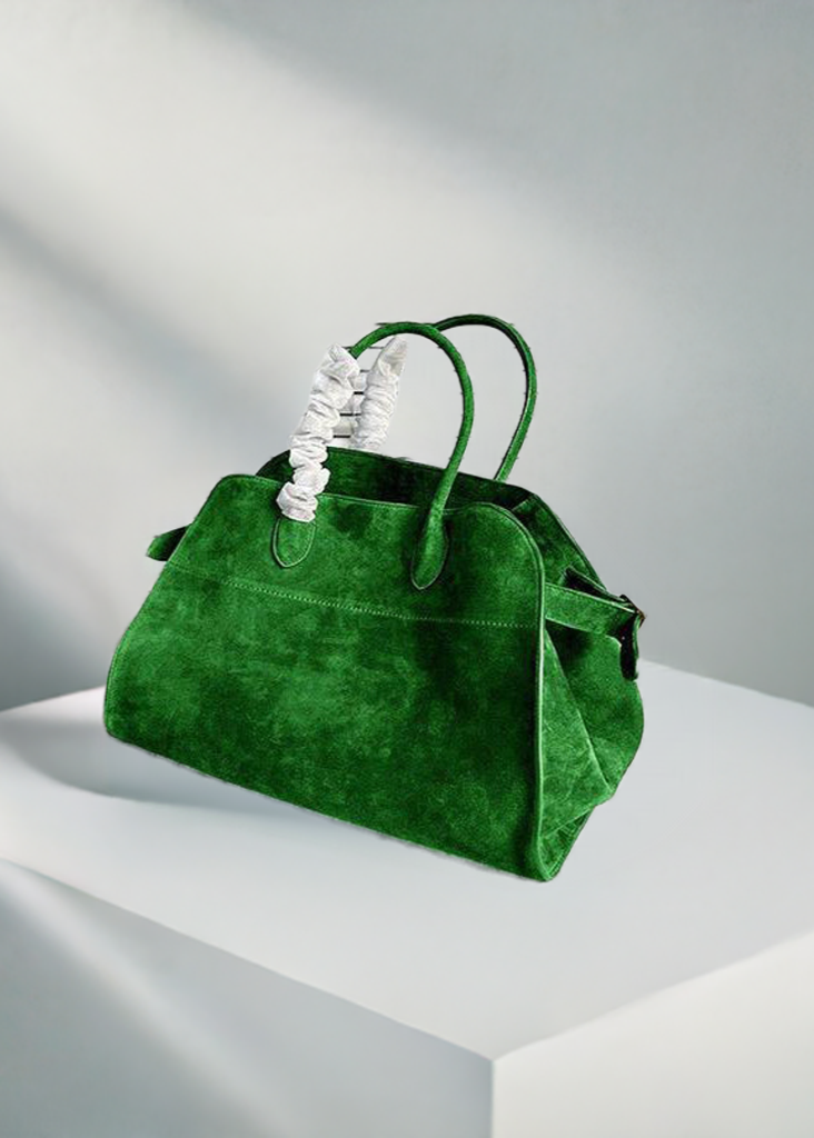 Fashion Green Large Capacity Suede Tote Handbag