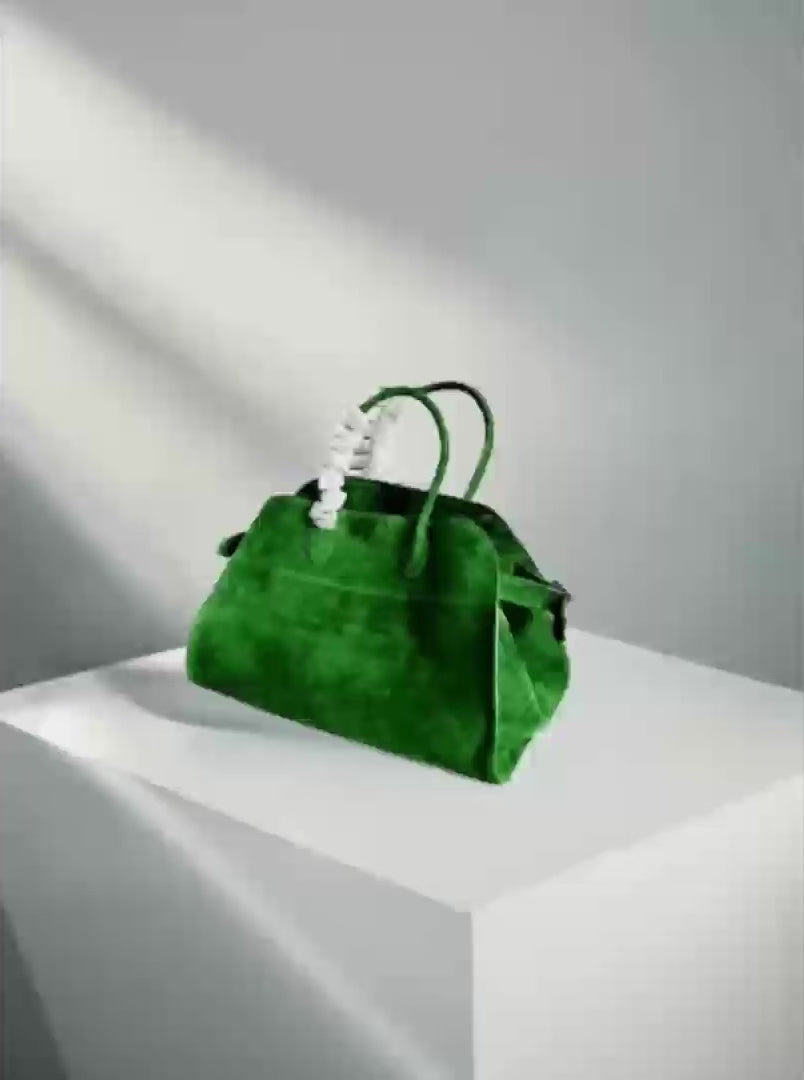 Fashion Green Large Capacity Suede Tote Handbag