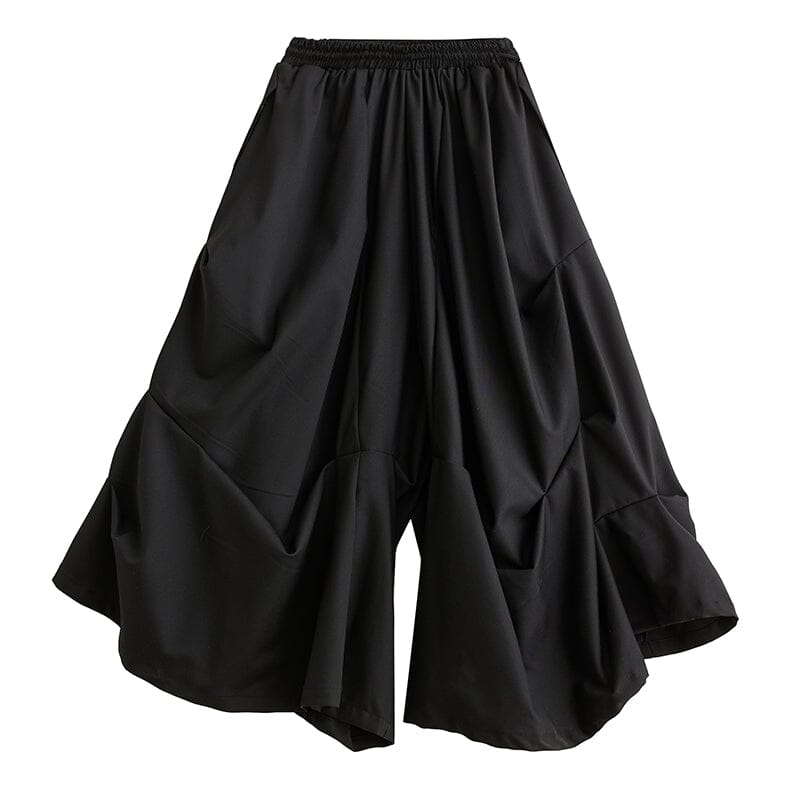 Casual Black Fashion Minimalist Wide Leg Pants