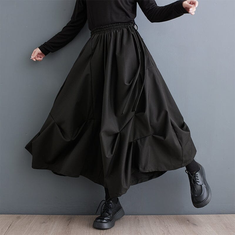 Casual Black Fashion Minimalist Wide Leg Pants