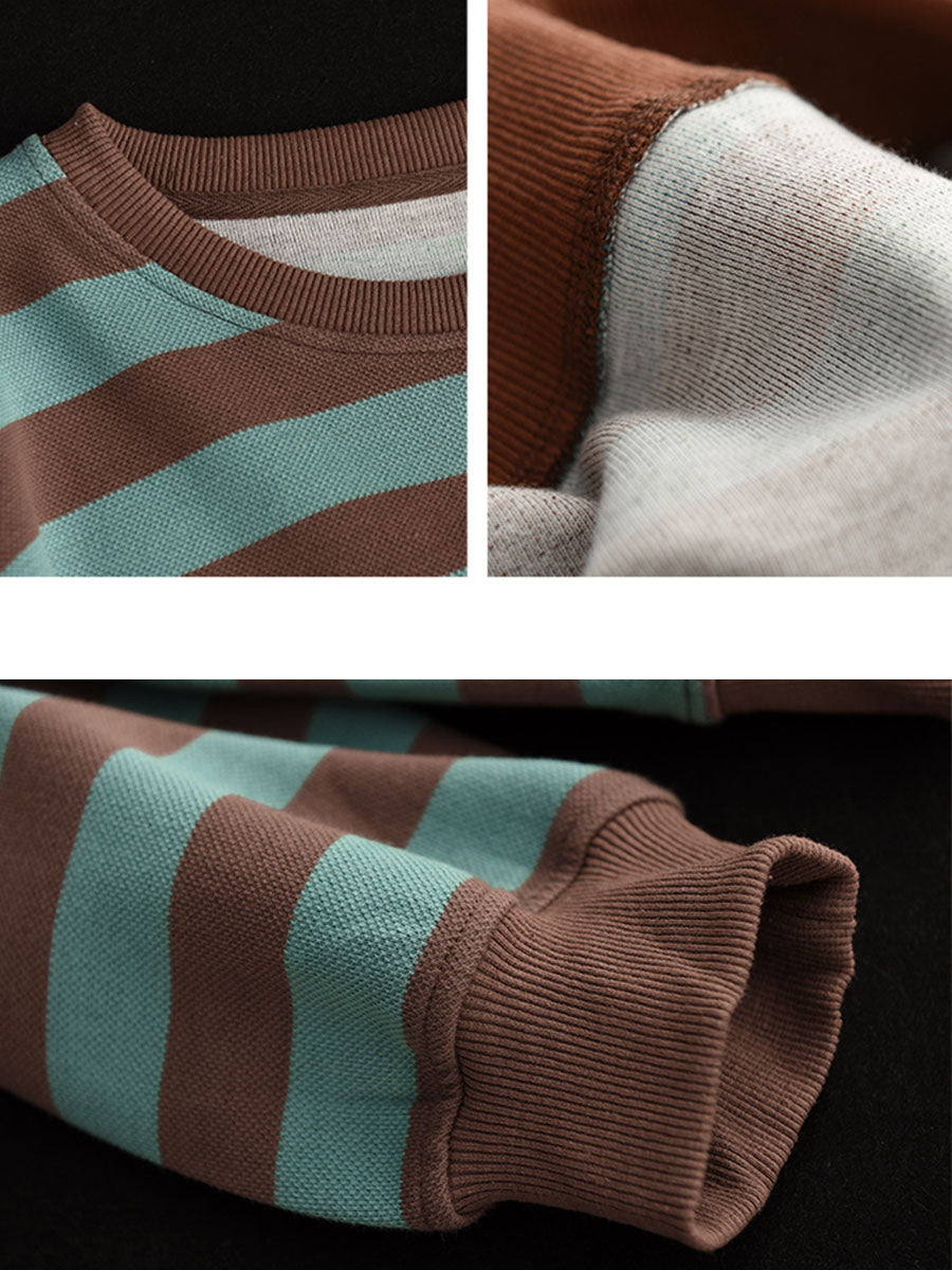 Casual Striped Pullover Loose T-Shirt