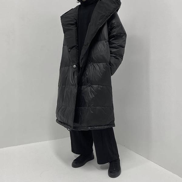 Winter Fashion New Big Turn down Collar Loose Keep Warm Black All-match Coat - Omychic