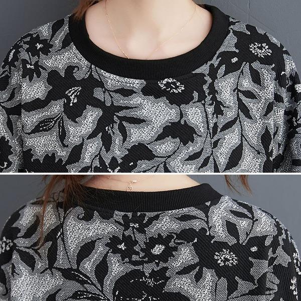 2020 Korean Simple Style O-neck Vintage Print Loose Female Pullovers Hoodies - Omychic