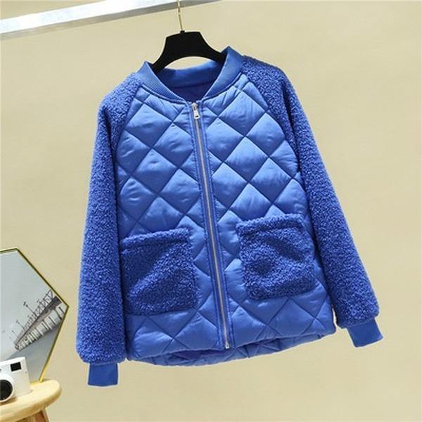 2020 Autumn Winter Jacket Women Lamb Fur Parkas Short Coats - Omychic