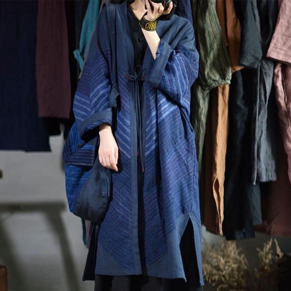 Autumn New Women Cotton Linen Loose Plus Size Coat - Omychic