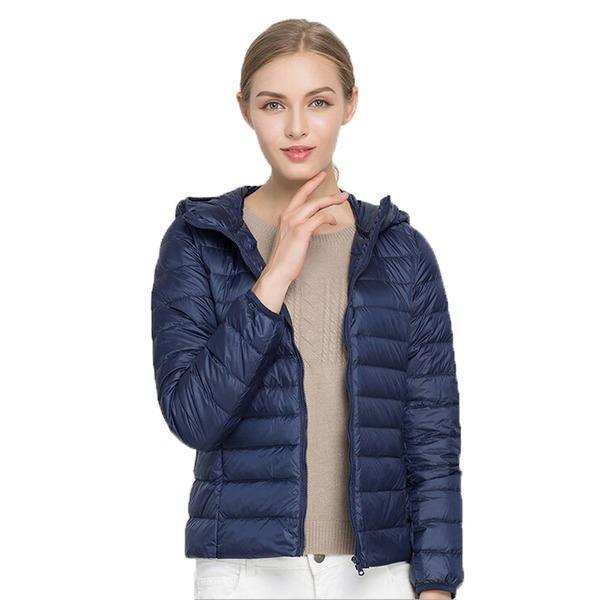 Hooded 90% White Duck Jacket Autumn Winter 12 Colors New WarmDown Coat S-3XL - Omychic