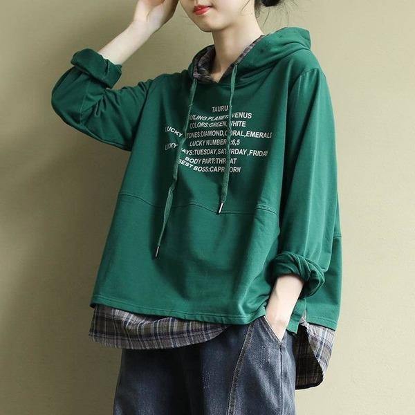 New 2020 Korean Style Letter Print Harajuku Hooded Pullovers - Omychic