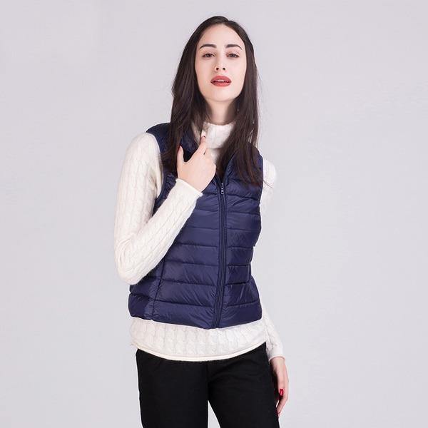 2020 Winter New 90% White Duck Down Vest Stand Collar Warm Down Jacket 12 Colors S-3XL - Omychic