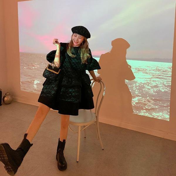 Plaid Dress Fashion New Women Black Perter Pan Collar Small Fresh 2020 Winter Goddess Fan Casual Loose Dress - Omychic