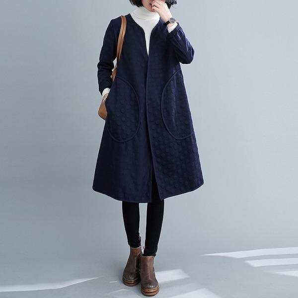 cotton plus size vintage casual loose long winter autumn spring trench coat - Omychic