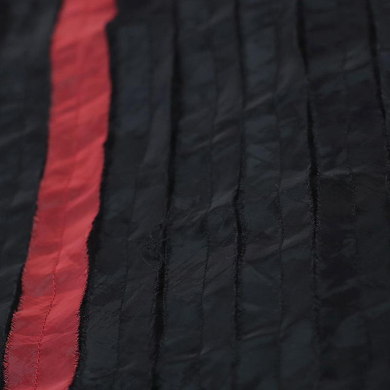 Summer Round Neck Patch Work Stripe Black Dress - Omychic