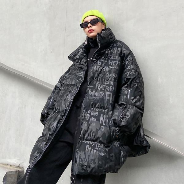 Winter Fashion New Stand Collar Long Sleeve Loose Casual Keep Warm Short Parka Coat - Omychic