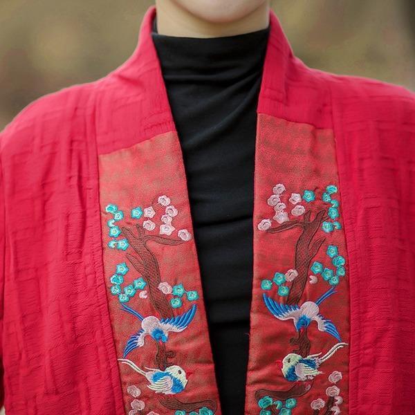 2020 Autumn Winter New Cotton Linen Women Patchwork Parkas Coats - Omychic