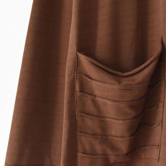 fall cozy gradient orange caftan dresses layered pocket details - Omychic