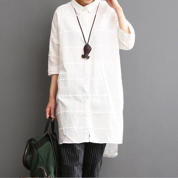 linen dress summer white dress plus size sundress - Omychic