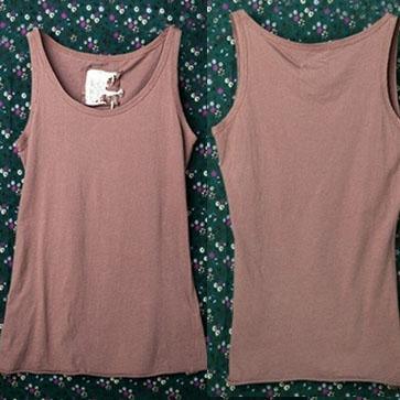 summer women nude pink cotton tank top blouse shirt - Omychic