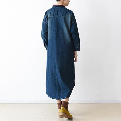 winter denim dresses casual plus size jeans outwear - Omychic