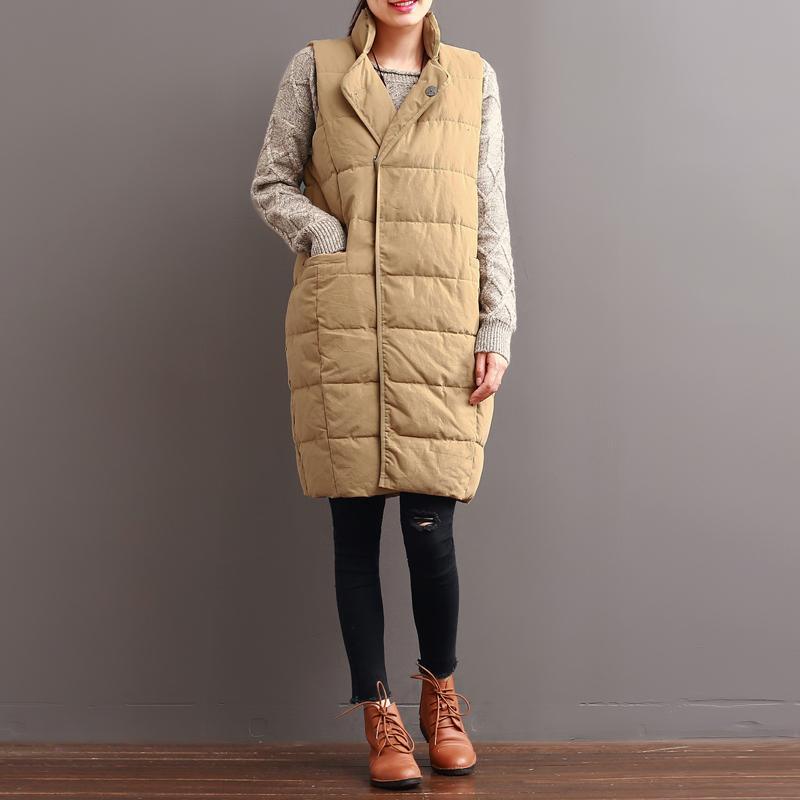 winter khaki lace down jackets causal women cotton coats - Omychic