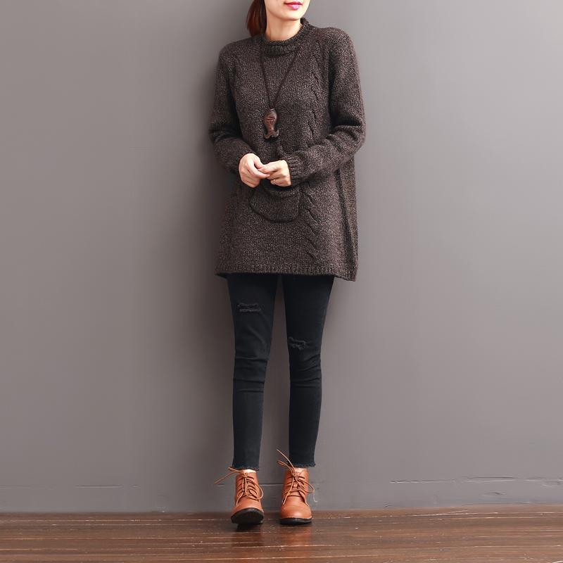 winter sweaters chocolate knit tops inspired by the beach and waves - Omychic