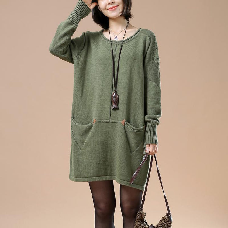 winter sweaters in green plus size women winter dress - Omychic