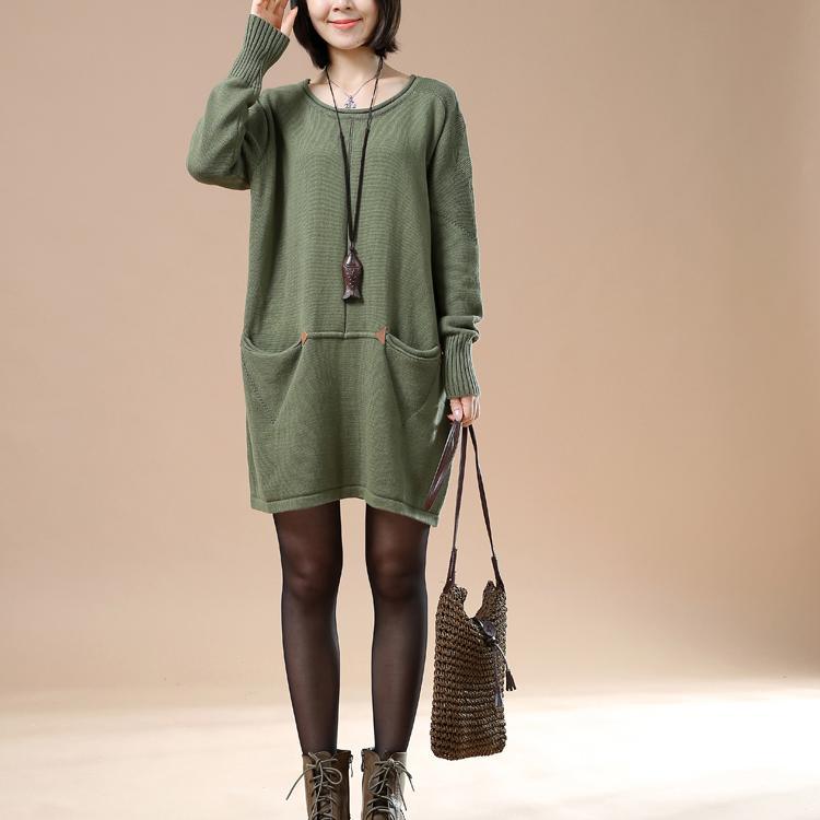 winter sweaters in green plus size women winter dress - Omychic