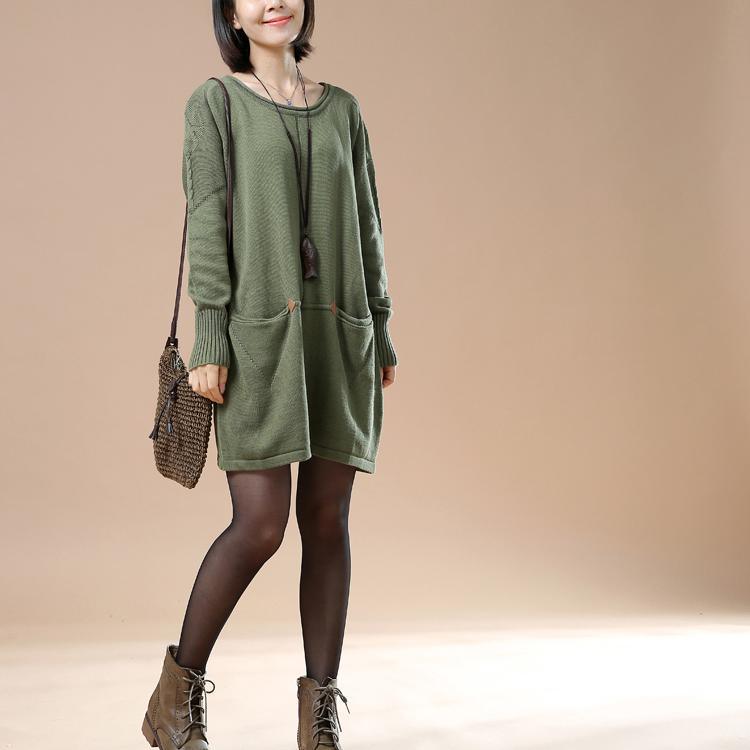 winter sweaters in green plus size women winter dress - Omychic