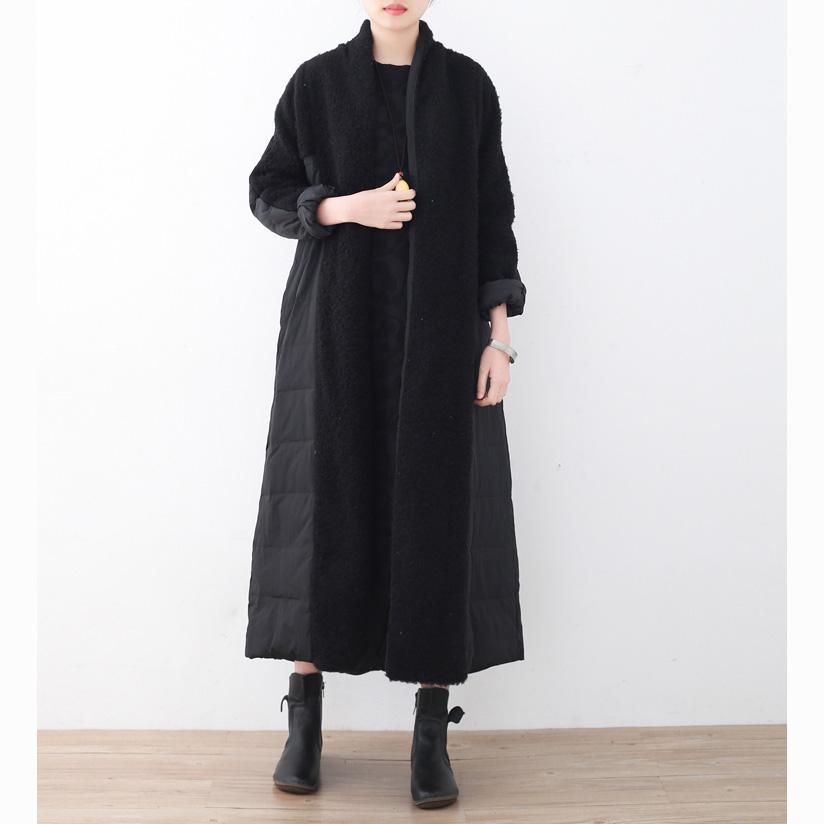 2017 black down jacket trendy plus size high neck Parka women outwear - Omychic