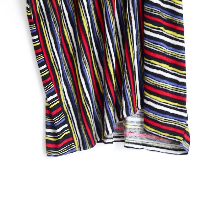 2017 fall stylish striped casual cotton dresses plus szie asymmetric maxi dresses - Omychic