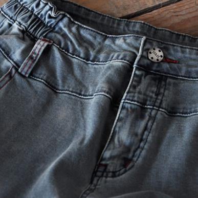 2017 plus size jeans cozy elastic waist denim pants casual - Omychic