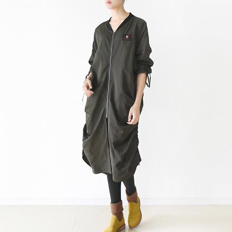2017 spring new drape dresses chic oversize caftans tea green dresses - Omychic