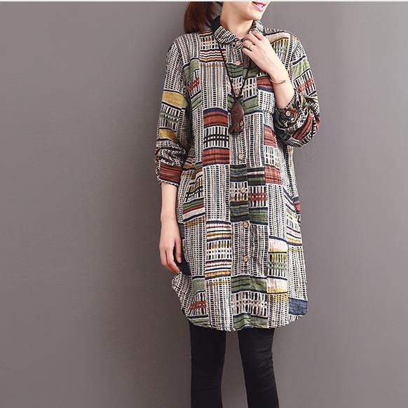 2017 spring shirt dresses plus size casual blouse - Omychic