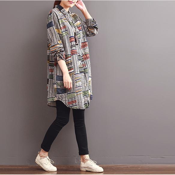 2017 spring shirt dresses plus size casual blouse - Omychic