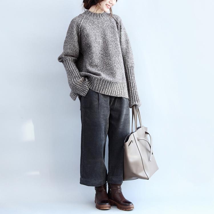 2017 stylish cotton knitted pullover back side open oversize cozy sweater - Omychic