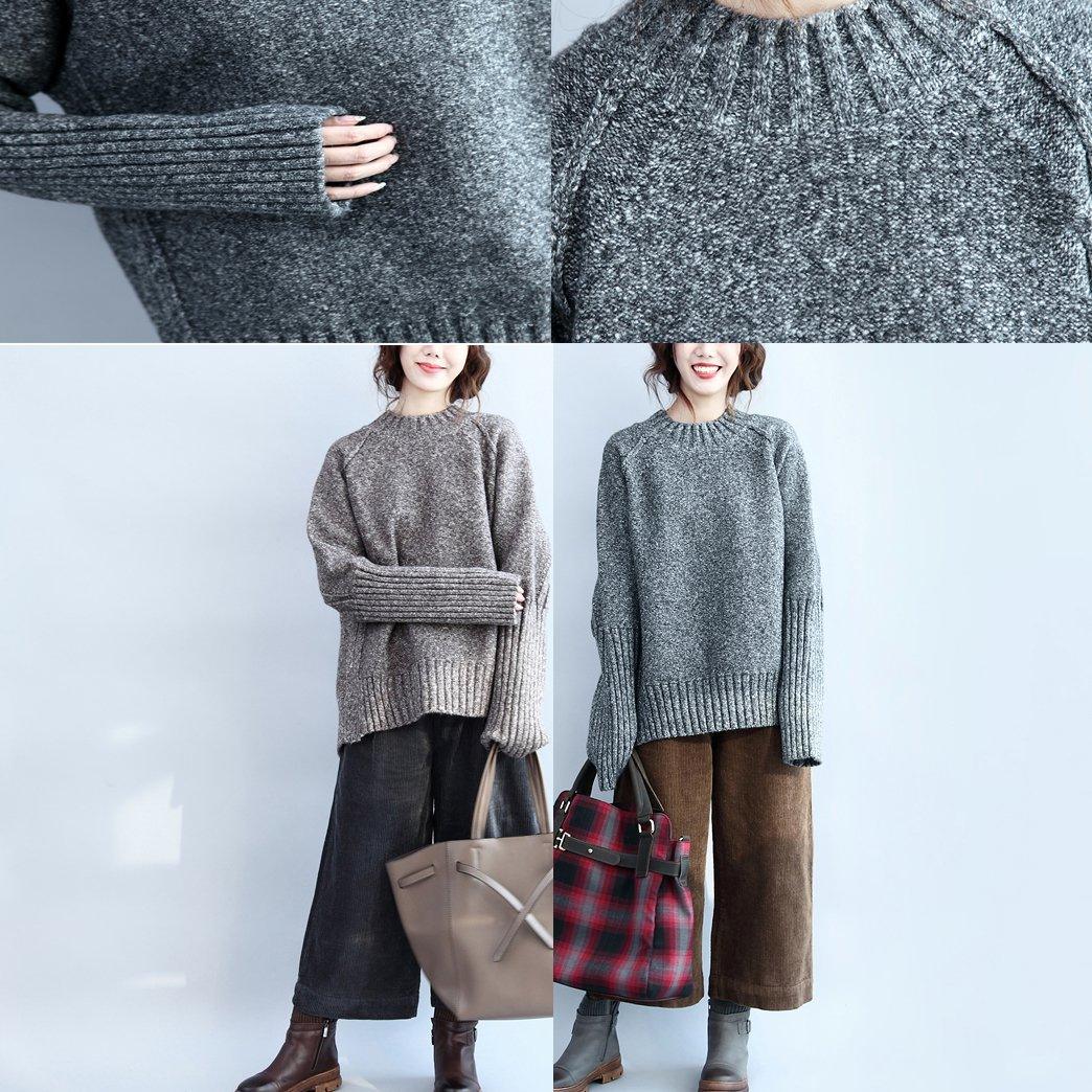 2017 stylish cotton knitted pullover back side open oversize cozy sweater - Omychic