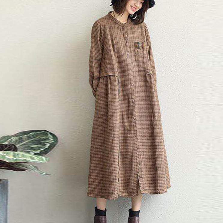 2021 Army Green Shirt Dress Oversized Lapel Collar Casual Dresses New Stand Collar Shift Dress - Omychic