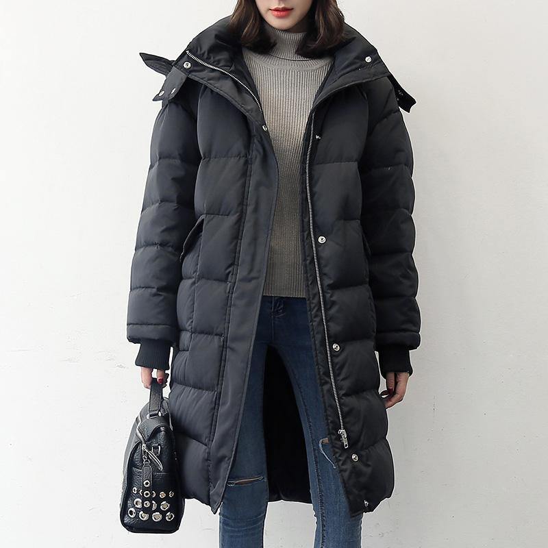 2018 black down coat winter plus size big pockets winter jacket thick Jackets - Omychic