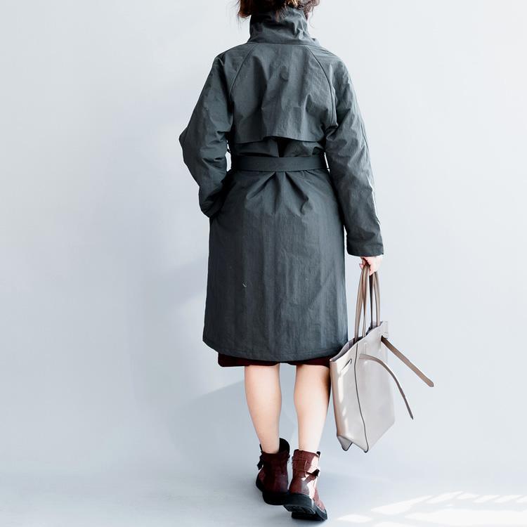 2018 spring black coat casual trench coat Elegant Jackets & Coats tunic high neck - Omychic