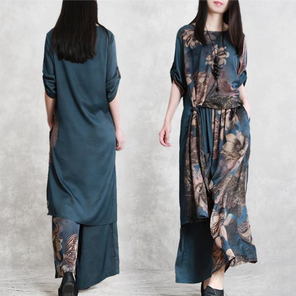 2019 summer high-end silk set original two-piece irregular personality wear more - Omychic