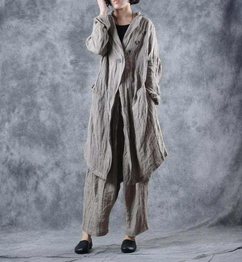 Casual Medium Length Linen Blouse Women Loose Shirt For Spring - Omychic