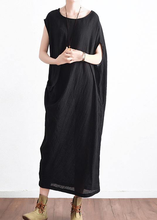 2021 Summer New Cotton Hemp Art Loose Asymmetric Dress - Omychic