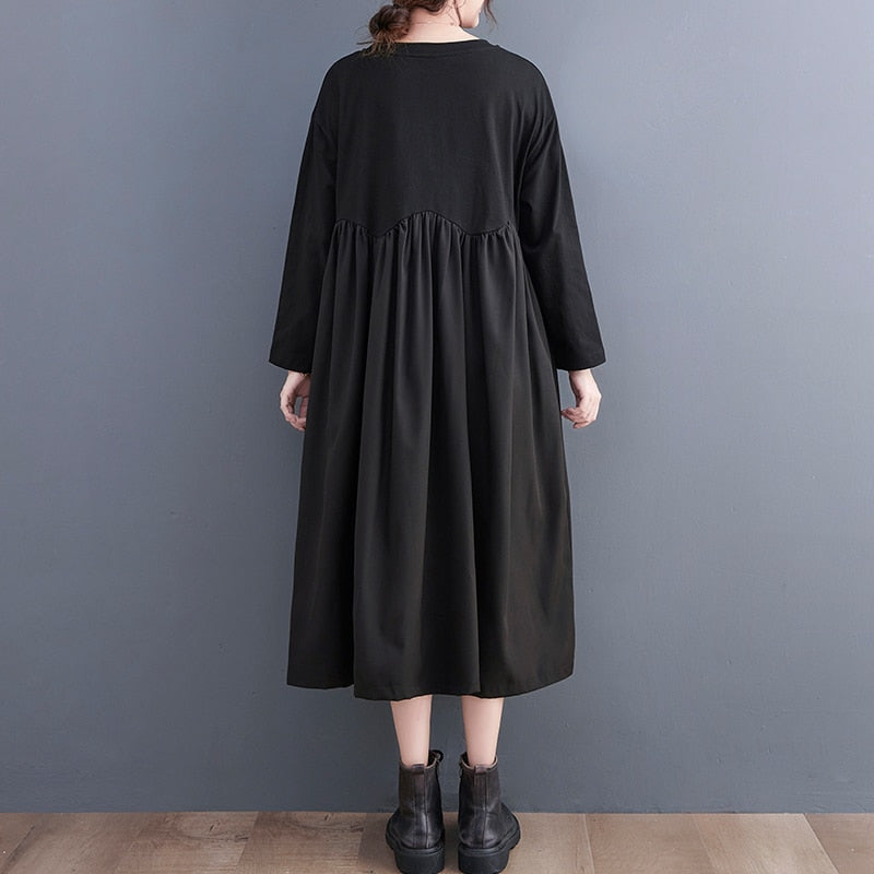 2023 Patchwork Long Sleeve Fashion Spring Dress