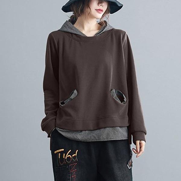 2020 Simple Style All-match Loose Comfortable Female Cotton Hoodies S1789 - Omychic