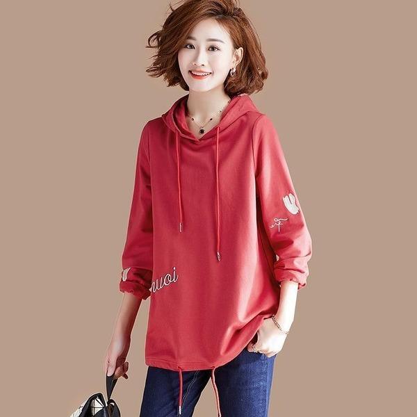 2020 Korean Style Letter Embroidery Female Hooded Pullovers - Omychic