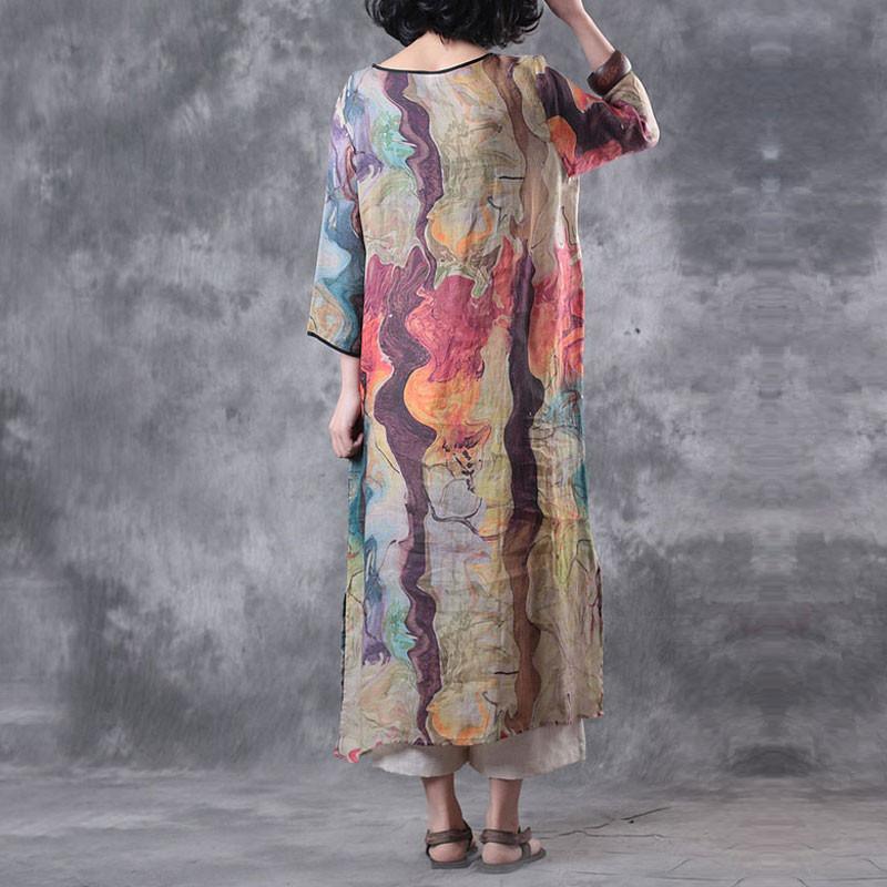 Women Summer Colorful Polyester Dress - Omychic
