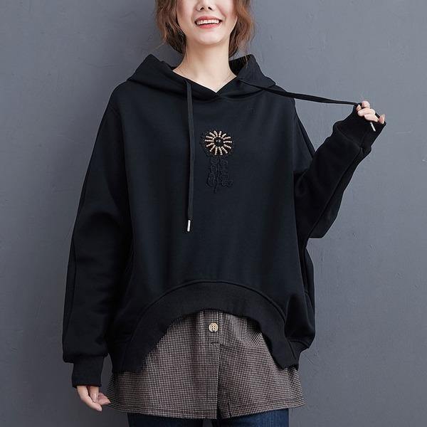 Oversized Women Casual Hooded Sweatshirt  Loose Female Thick Cotton Warm Hoodies - Omychic