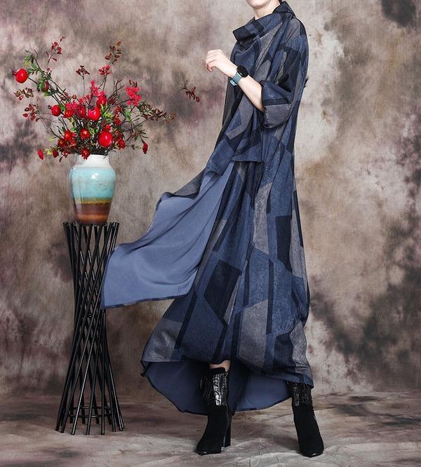 Plus Size Patchwork Dresses Female 2020 Autumn Spring Dress - Omychic