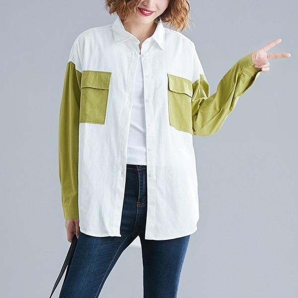 omychic cotton autumn vintage korean style plus size Casual loose shirt women blouse 2020 clothes ladies tops streetwear - Omychic